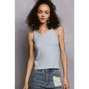 POL Round Neck Ribbed Tank
